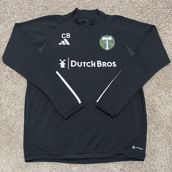 Portland Timbers Training Top Large Black Claudio Bravo Player Worn 1/4 Zip - Picture 1 of 12